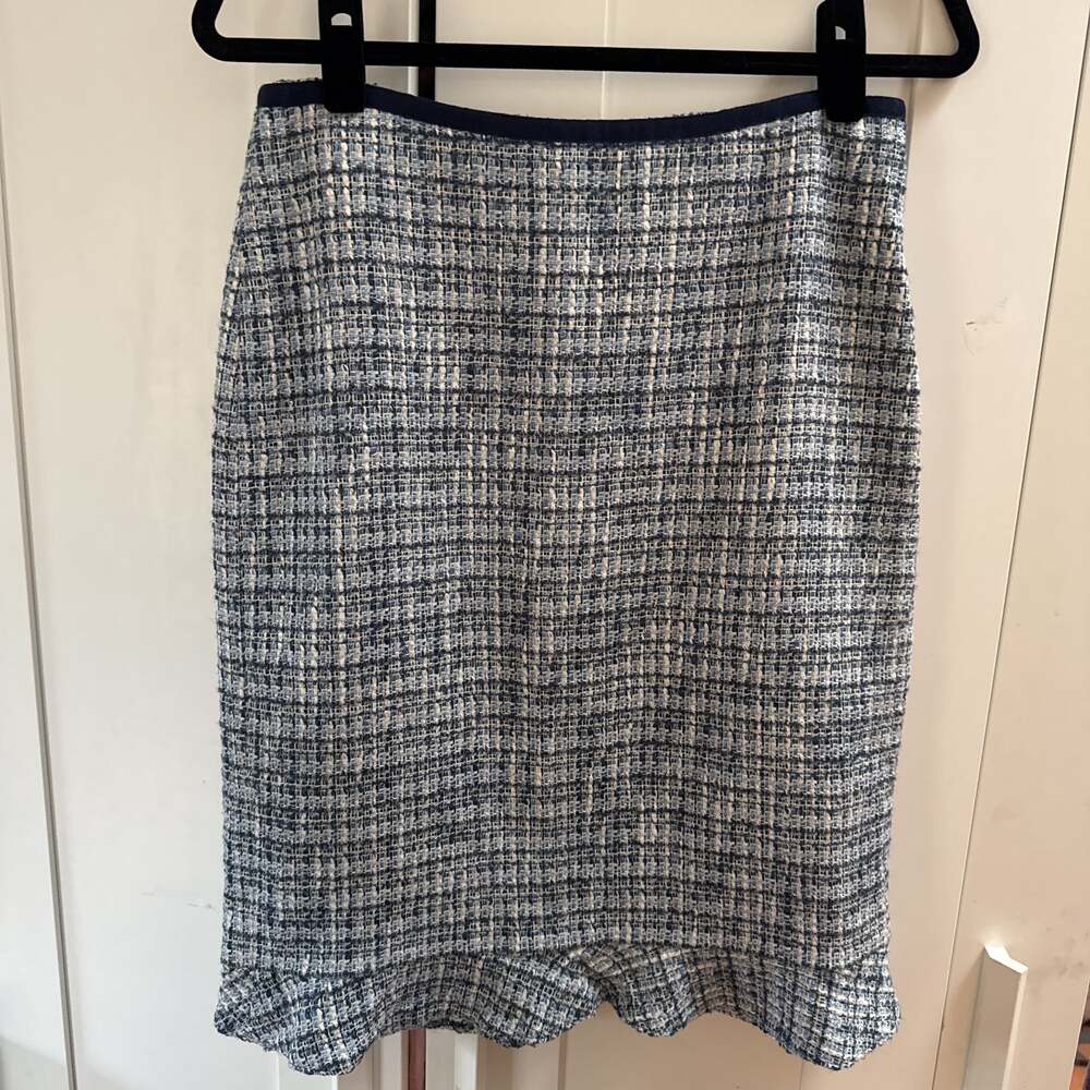 Talbots Blue Tweed Skirt
